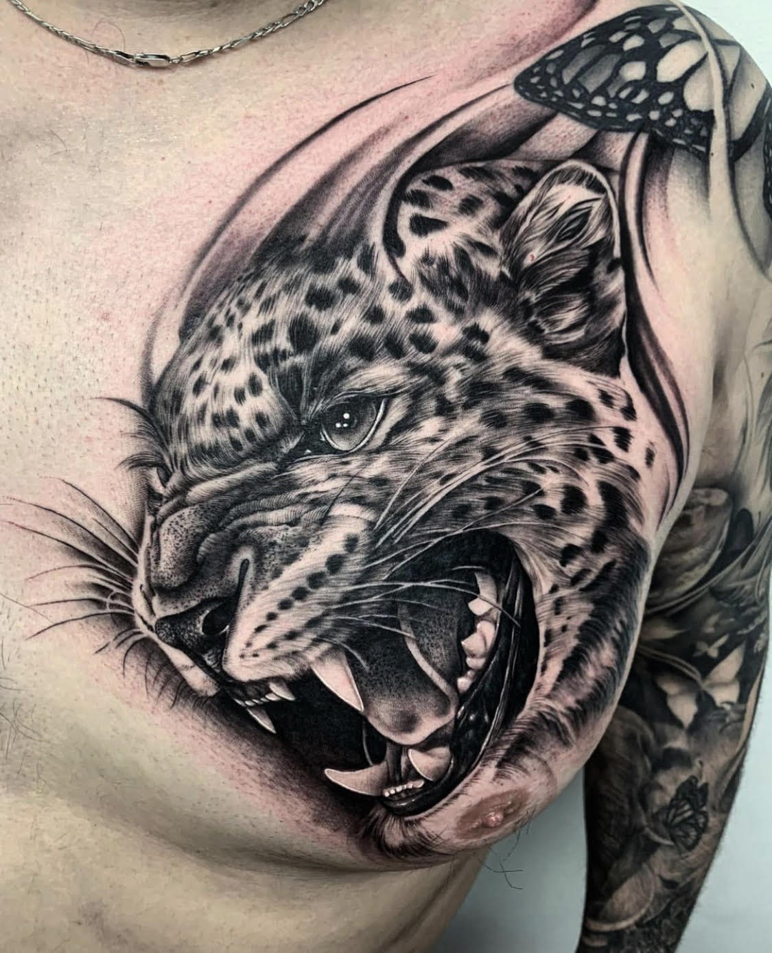 Snow Leopard tattoo on Shoulder - Best Tattoo Ideas Gallery