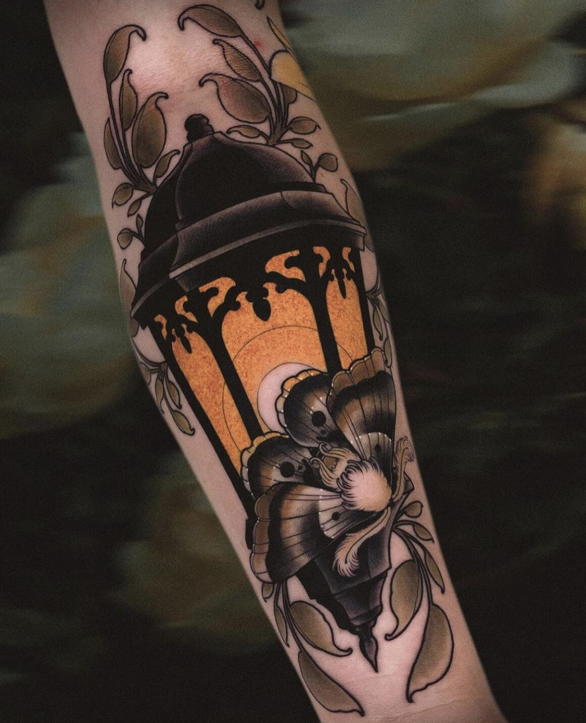 Illustrated Gentleman  I love lamp lamp lantern traditional tattoo