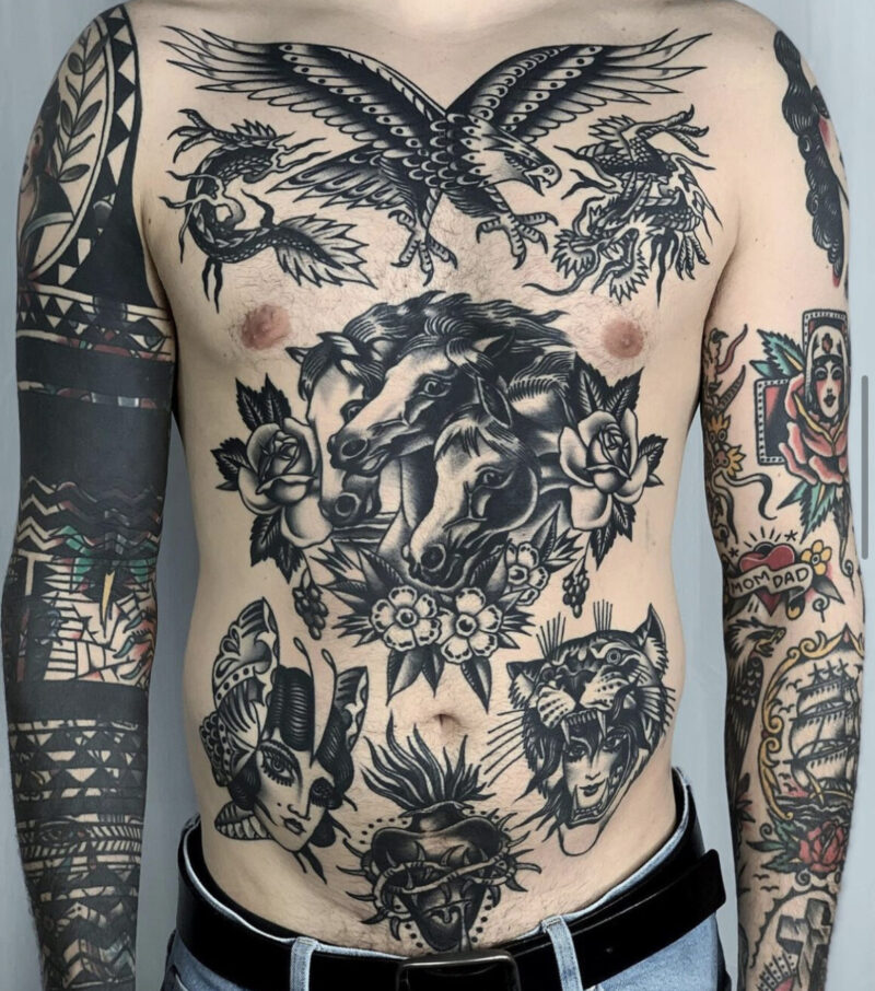 Front Piece Tattoo Gallery - Tattoo Life