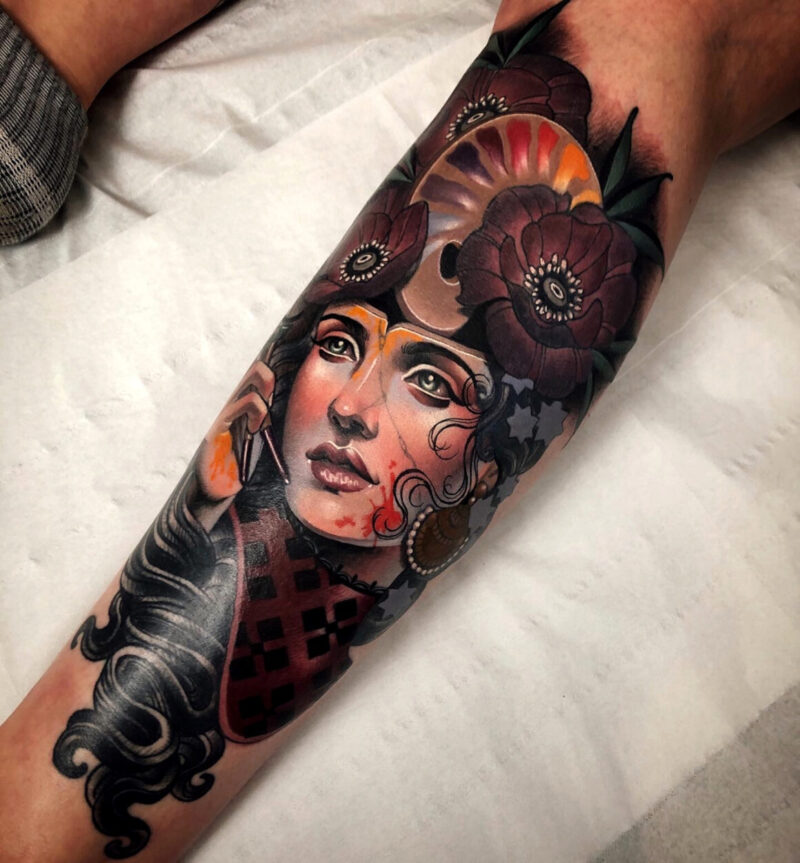 Kat Abdy, beyond the Neo Traditional with a bit of feminine magic ...