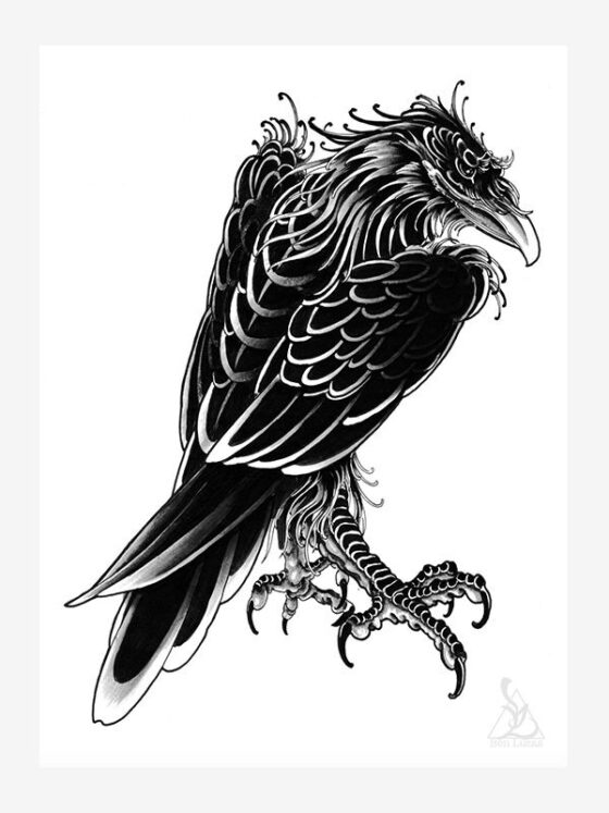 The Crow and its wealth of cultural and symbolic imagery in tattoos ...