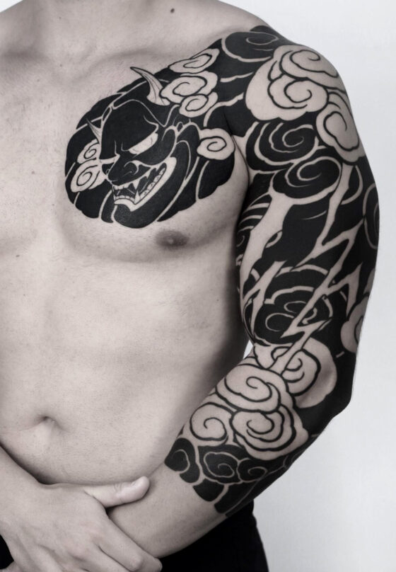 Japanese Inspiration And Graceful Movement In Black Lines In The Tattoos Of Oscar Hove Tattoo Life