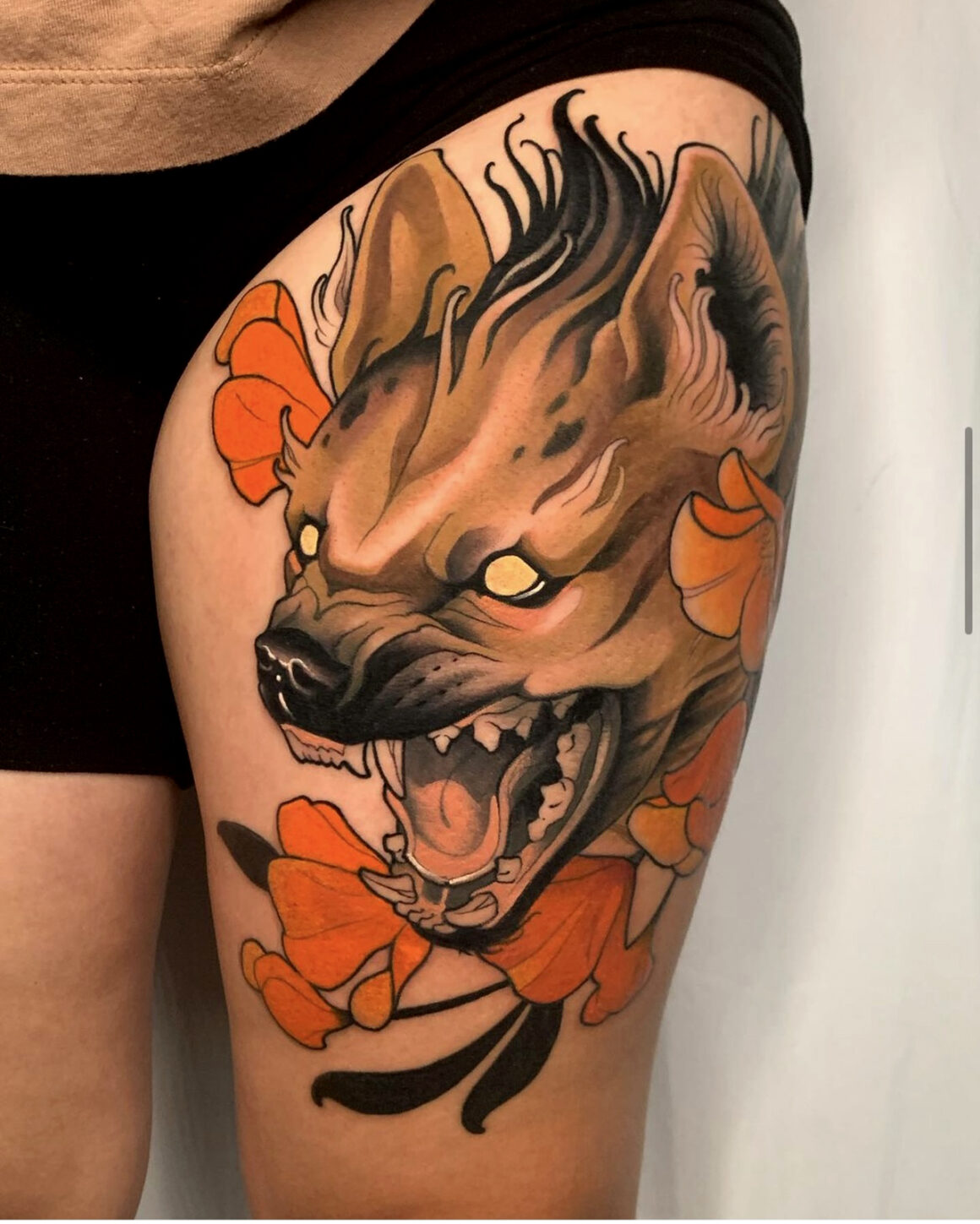 traditional tattoo art  The Laughing Hyena