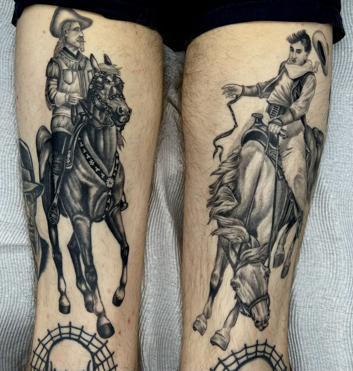 Premium AI Image  Traditional cowboy tattoo with classic font and black ink