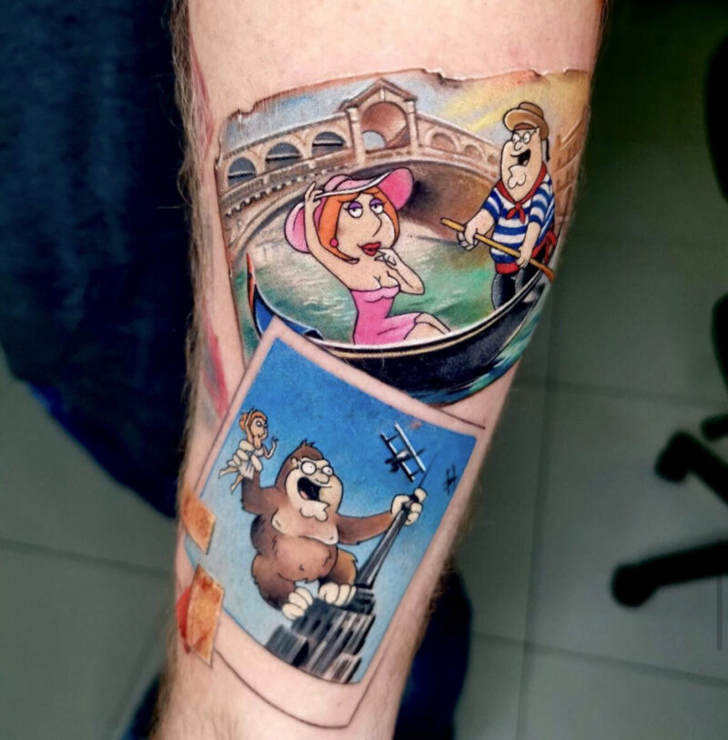 Cartoons And Realistic Portraits Take Life On Skin Tattoo Life